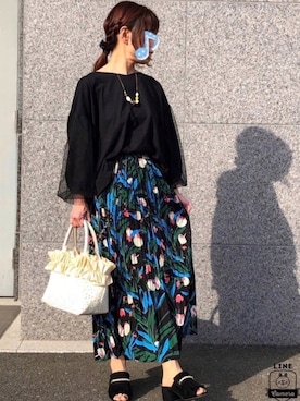 「チュールスリーブ」｜kaop🐣さん（レディース・151cm）の春コーディネート
