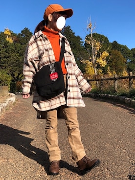 「Manhattan Portage」｜「アイテム（その他）」を使った、kaop🐣さん（レディース・150cm）の冬コーディネート
