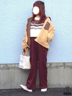 「Ifuru（イフル）のアイテム（ブルゾン）」を使った、kaop🐣さん（レディース・150cm）の冬コーディネート