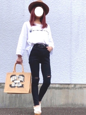 「NAVY（ネイビー）のアイテム（バッグ）」を使った、kaop🐣さん（レディース・150cm）の春コーディネート