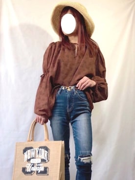 「シア―ブラウス」｜「アイテム（その他）」を使った、kaop🐣さん（レディース・150cm）の春コーディネート
