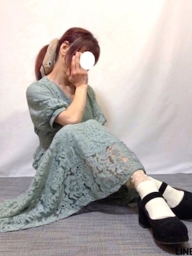 「レースワンピース」｜「アイテム（財布/小物）」を使った、kaop🐣さん（レディース・150cm）の夏コーディネート