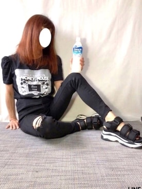 「アイテム（福袋/福箱、ブラック系）」を使った、kaop🐣さん（レディース・150cm）の夏コーディネート