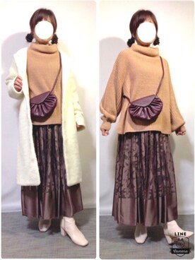 「Mila Owen」｜「アイテム（その他アウター）」を使った、kaop🐣さん（レディース・150cm）の冬コーディネート
