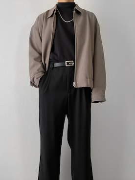 「リドム」｜「アイテム（ブルゾン）」を使った、あっちゃんさん（メンズ・170cm）の春コーディネート