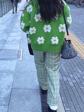 「grove（グローブ）のアイテム（かごバッグ）」を使った、🌷𝐤𝐚𝐫𝐢𝐤𝐨𝟑𝟐🌷さん（レディース・149cm）の春コーディネート