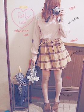 「ニーハイソックス」｜ENA *privateさん（レディース・162cm）の冬コーディネート