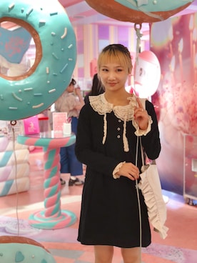 「Katie（ケイティ）のアイテム（バッグ）」を使った、missribbonciciさん（レディース・160cm）の夏コーディネート