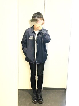 「UNIQLO（ユニクロ）のWOMEN ウルトラストレッチジーンズ（デニムパンツ）」を使った、らっとさん（メンズ・165cm）の冬コーディネート