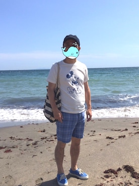「海スタイル」｜fnyaismさん（メンズ・172cm）の夏コーディネート