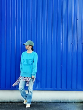「Lee（リー）のアイテム（帽子）」を使った、taeさん（レディース・165cm）の秋コーディネート