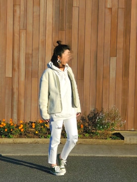 「Lee（リー）のアイテム（ブルゾン）」を使った、taeさん（レディース・165cm）の秋コーディネート