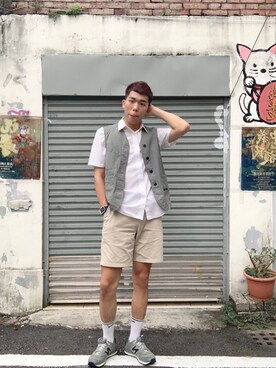 「CACO（カコ）のアイテム（ジャケット/アウター）」を使った、SEANさん（メンズ・184cm）の秋コーディネート