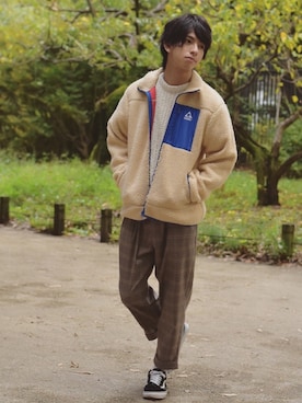 「GERRY（ジェリー）のアイテム（ブルゾン）」を使った、Matsuda  Kazukiさん（メンズ・177cm）の秋コーディネート