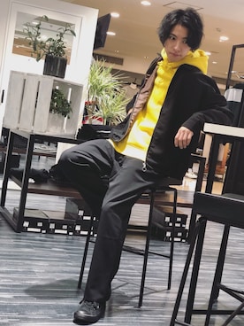 「アイテム（ブルゾン）」を使った、Matsuda  Kazukiさん（メンズ・177cm・30代）の春コーディネート