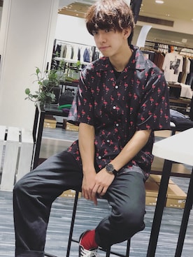 「赤い靴下」｜Matsuda  Kazukiさん（メンズ・177cm・20代）の夏コーディネート