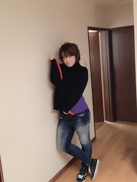 「ディーゼル」｜「アイテム（その他）」を使った、kazuさん（レディース・170cm）の秋コーディネート
