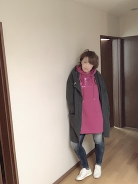 「ディーゼル」｜「アイテム（その他）」を使った、kazuさん（レディース・170cm）の冬コーディネート
