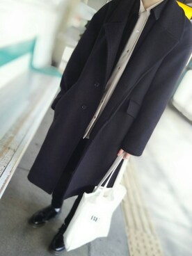 「Daniel Wellington（ダニエルウェリントン）の販売終了クラシックペティット アッシュフィールド32mm（アナログ腕時計）」を使った、ゴンさん（メンズ・175cm）の冬コーディネート