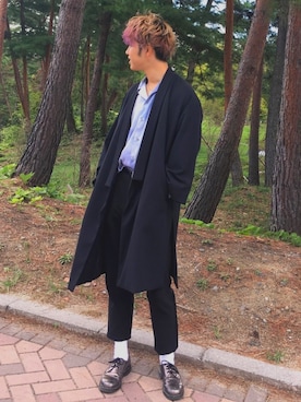 「学食」｜まよ味さん（メンズ・180cm）の秋コーディネート