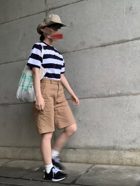 「NEW BALANCE（ニューバランス）のアイテム（スニーカー、ブラック系）」を使った、amiさん（レディース・162cm）の冬コーディネート