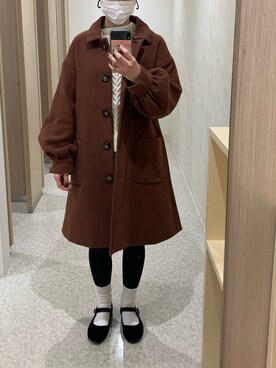 「UNIQLO（ユニクロ）の50色ソックス（消臭機能付き）（ソックス/靴下、ホワイト系）」を使った、amiさん（レディース・162cm）の冬コーディネート