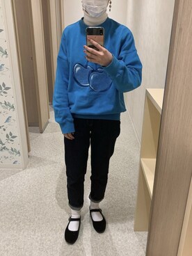 「KIRSH（キルシー）のアイテム（スウェット）」を使った、amiさん（レディース・162cm）の冬コーディネート
