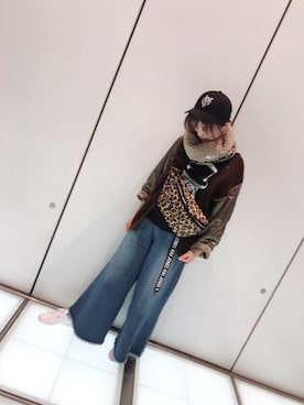 「OY（オーワイ）のアイテム（帽子）」を使った、megさん（レディース・172cm）の秋コーディネート