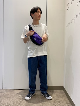 「Apple（-）のアイテム」を使った、渋谷龍馬さん（メンズ・170cm）の春コーディネート