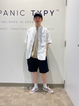 「GEVACO」｜「アイテム（帽子）」を使った、渋谷龍馬さん（メンズ・170cm）の春コーディネート