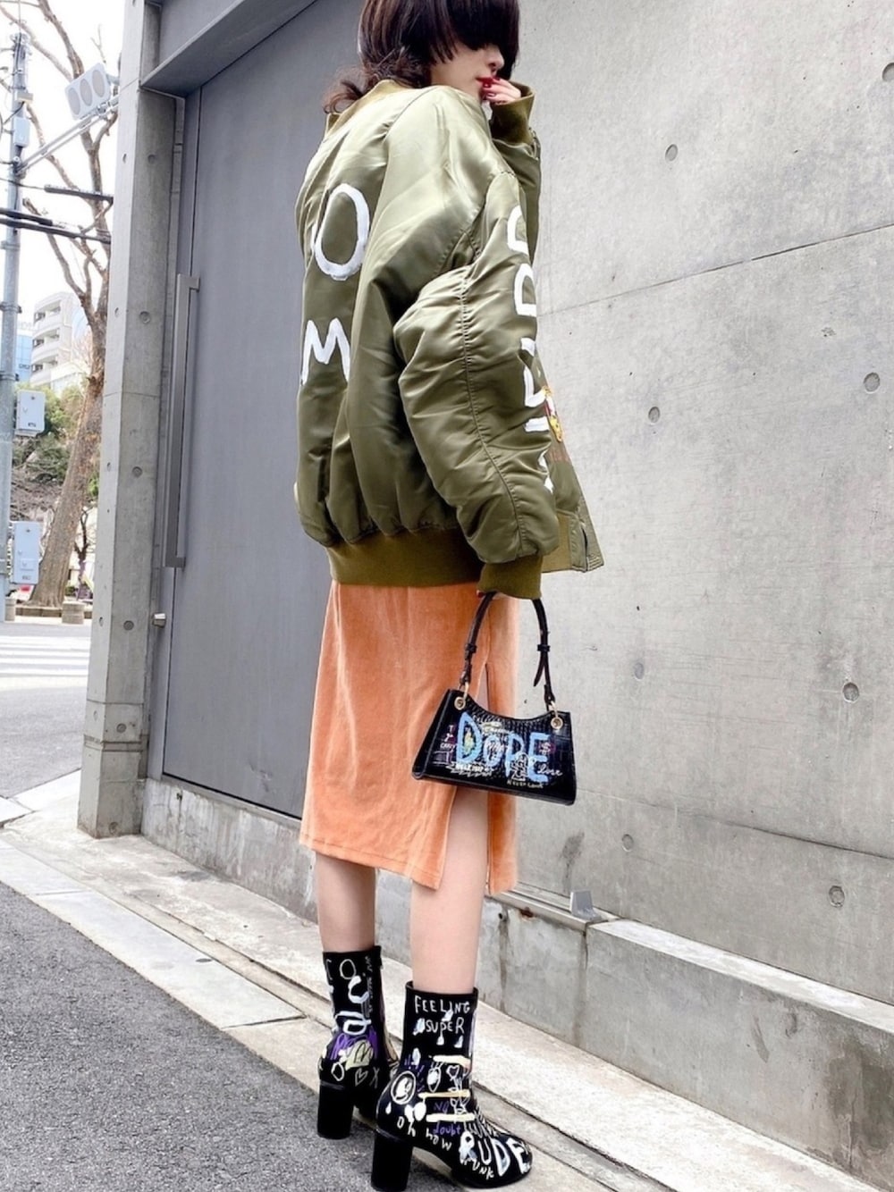 MA-1 GUERRILA RADIO / Black guernika(ゲルニカ)MA-1ジャケット