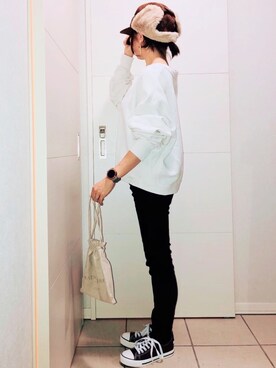 「LOWRYS FARM（ローリーズファーム）のアイテム（ポーチ）」を使った、❁⃘asa❁⃘さん（レディース・150cm）の秋コーディネート