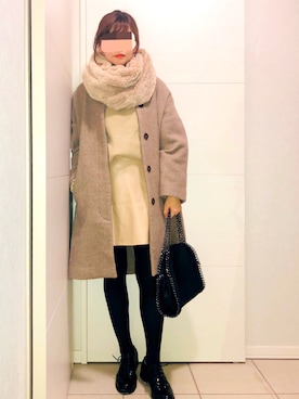 「大人ミニスカ部」｜❁⃘asa❁⃘さん（レディース・150cm）の冬コーディネート