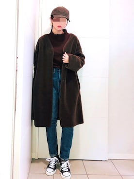 「JOURNAL STANDARD relume（ジャーナルスタンダード　レリューム）のアイテム（ムートンコート）」を使った、❁⃘asa❁⃘さん（レディース・150cm）の冬コーディネート