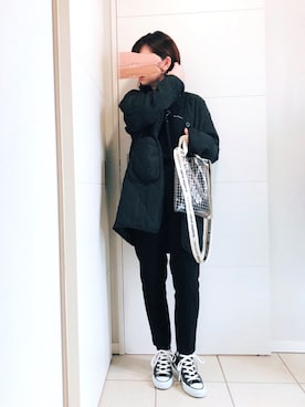 「CONVERSE（コンバース）のALL STAR HI（スニーカー）」を使った、❁⃘asa❁⃘さん（レディース・150cm）の春コーディネート