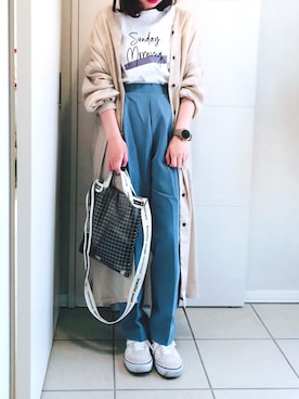 「classicalelf（クラシカルエルフ）のアイテム（シャツワンピース）」を使った、❁⃘asa❁⃘さん（レディース・150cm）の春コーディネート