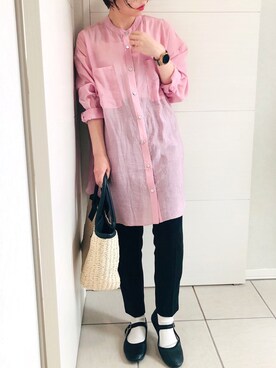 「SVEC（シュベック）のカンフーシューズ kung fu Shoes / ストラップパンプス（バレエシューズ）」を使った、❁⃘asa❁⃘さん（レディース・150cm）の夏コーディネート