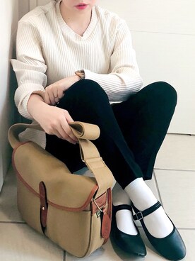 「SVEC（シュベック）のカンフーシューズ kung fu Shoes / ストラップパンプス（バレエシューズ）」を使った、❁⃘asa❁⃘さん（レディース・150cm）の夏コーディネート