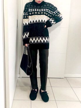 「アイテム（モカシン/デッキシューズ）」を使った、❁⃘asa❁⃘さん（レディース・150cm）の秋コーディネート