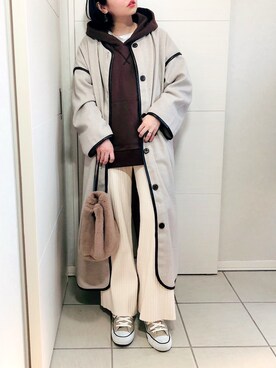 「apres jour mignon（アプレジュールミニョン）のアイテム（ノーカラージャケット）」を使った、❁⃘asa❁⃘さん（レディース・150cm）の秋コーディネート