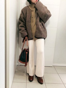「SUGAR BISKET（シュガービスケット）のアイテム（ブルゾン）」を使った、❁⃘asa❁⃘さん（レディース・150cm）の秋コーディネート