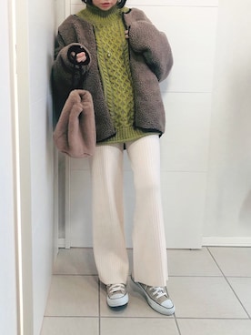 「SUGAR BISKET（シュガービスケット）のアイテム（ブルゾン）」を使った、❁⃘asa❁⃘さん（レディース・150cm）の秋コーディネート