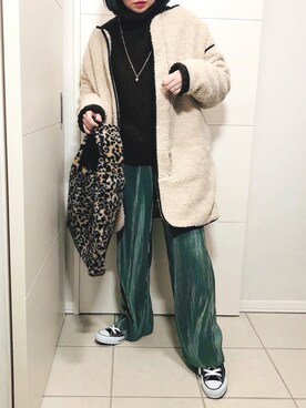 「La-gemme」｜「アイテム（その他アウター）」を使った、❁⃘asa❁⃘さん（レディース・150cm）の冬コーディネート