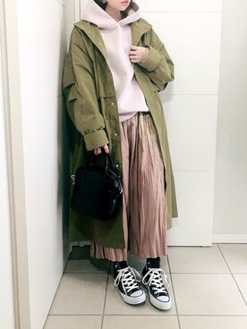 「AmbreNeige」｜「アイテム（モッズコート）」を使った、❁⃘asa❁⃘さん（レディース・150cm）の冬コーディネート