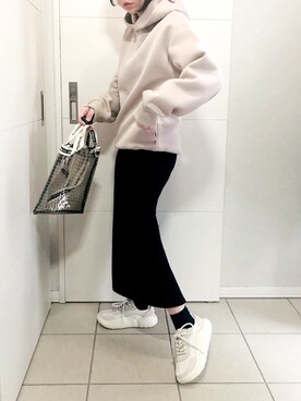 「URBAN RESEARCH Sonny Label（アーバンリサーチサニーレーベル）のポンチルーズパーカー2（Tシャツ/カットソー）」を使った、❁⃘asa❁⃘さん（レディース・150cm）の冬コーディネート