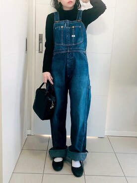 「Lee」｜「アイテム（バレエシューズ）」を使った、❁⃘asa❁⃘さん（レディース・150cm）の冬コーディネート