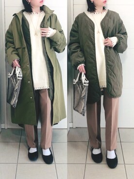 「AmbreNeige」｜「アイテム（モッズコート）」を使った、❁⃘asa❁⃘さん（レディース・150cm）の冬コーディネート