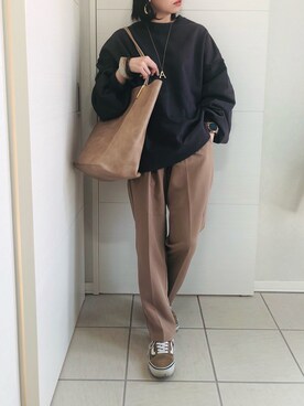 「AmbreNeige」｜「アイテム（スウェット）」を使った、❁⃘asa❁⃘さん（レディース・150cm）の冬コーディネート