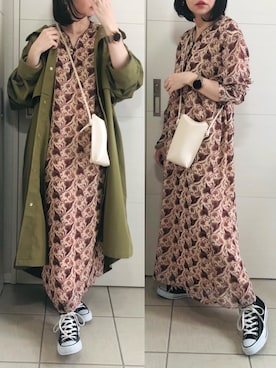 「アーバンリサーチ」｜「アイテム（モッズコート）」を使った、❁⃘asa❁⃘さん（レディース・150cm）の冬コーディネート