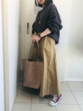 「AmbreNeige」｜「アイテム（スウェット）」を使った、❁⃘asa❁⃘さん（レディース・150cm）の冬コーディネート